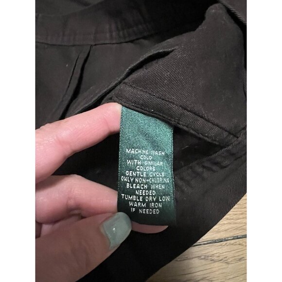 Lauren Jeans Company cropped jacket brown jean jacket size Large Classic Denim - Picture 9 of 14